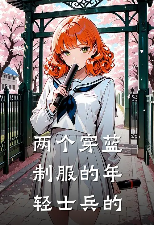 两个穿蓝制服的年轻士兵的