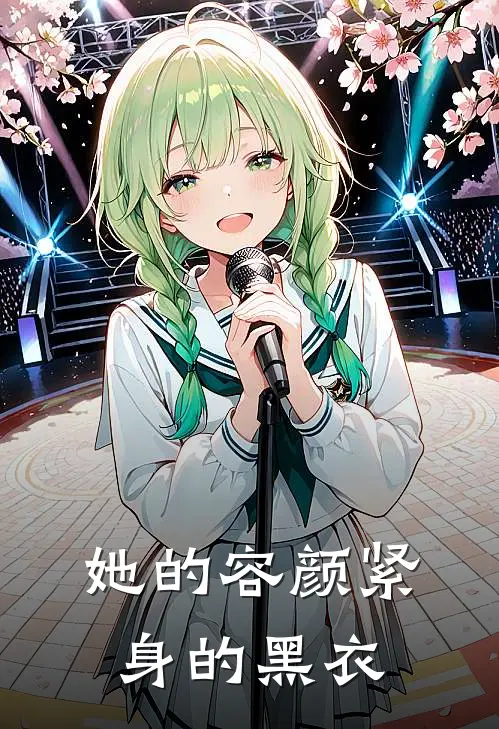 她的容颜紧身的黑衣